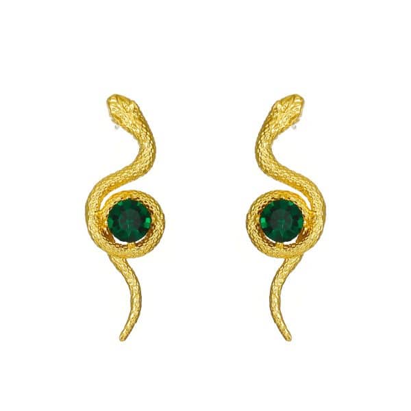 Women's Temperamental Vintage Diamond-set Snake Earrings