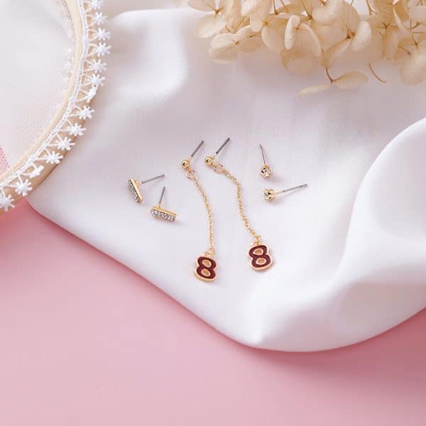 Mini earrings set compact earrings girl sweet wild earrings