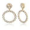 Atmospheric circle pearl earrings