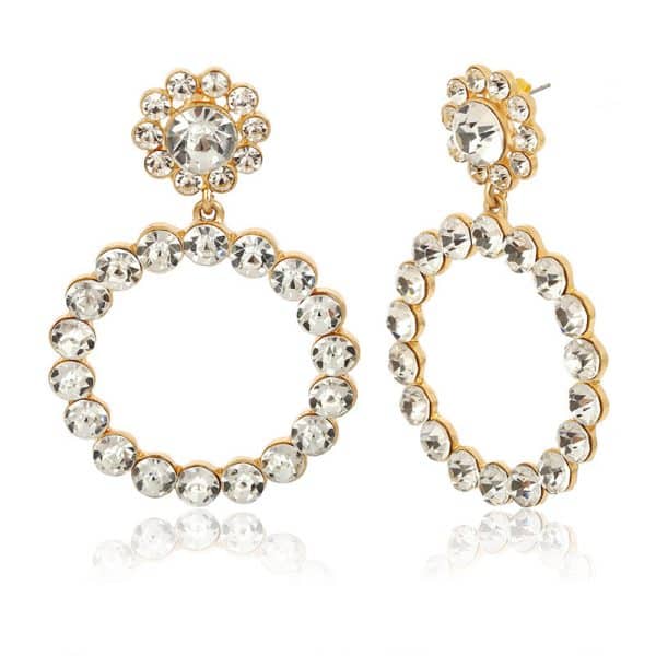Atmospheric circle pearl earrings