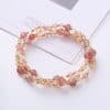 Fashion Colorful Tourmaline Three-ring Bracelet For Women