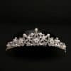 Bridal headdress, three sets of crystal flower necklace, diamond earrings, European and American Wind crown, wedding jewelry