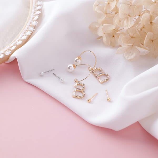 Mini earrings set compact earrings girl sweet wild earrings