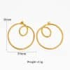 Streamlined Earrings Stainless Steel Geometric Circle Curve Earrings