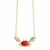 Cute Red Little Crab Element Clavicle Chain