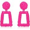 Set Rose Red Geometric All-match Earrings For Women