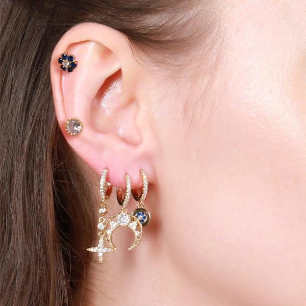 Ladies Fashion Molan Zircon Earrings Set