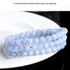 Crystal Natural Blue Pattern Agate Ball Blue Striped Agate Scattered Beads Bracelet