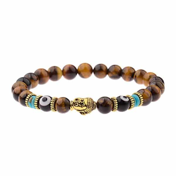 Buddha Head Alloy Accessories Tiger-shaped Stone Energy Stone Elastic Bracelet