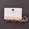Alloy Metal Hoop Square Earrings Set
