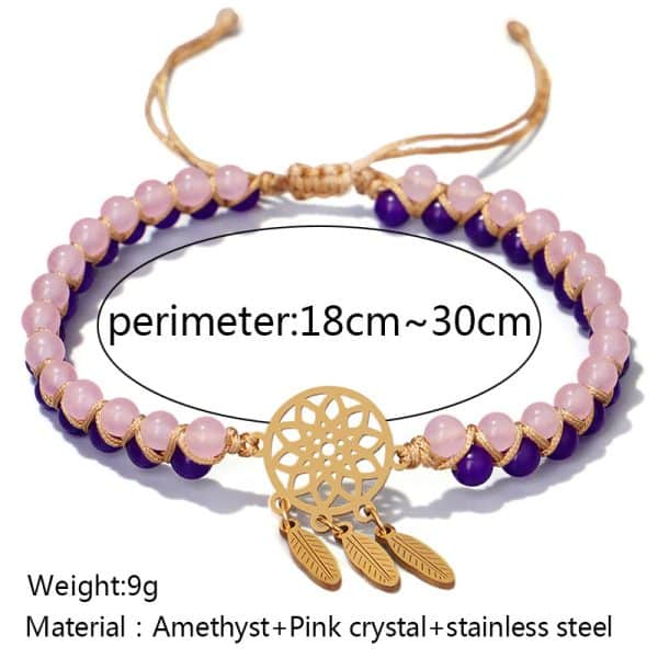 Double stone bead bracelet