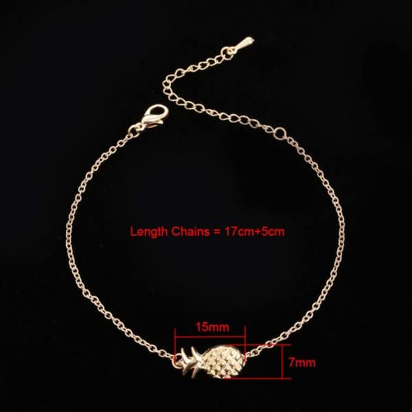 Alloy Pineapple Bracelet Trendy Cute