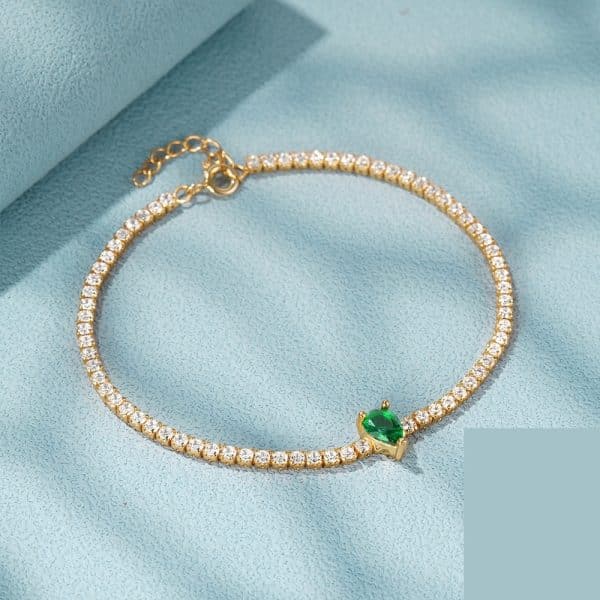 Colorful Crystals Women's Tennis Diamond Bracelet