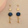 Crystal Cluster Round Everyday Combination Set Earrings