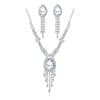 Water Drop Tassel Rhinestone Claw Chain Jewelry Set