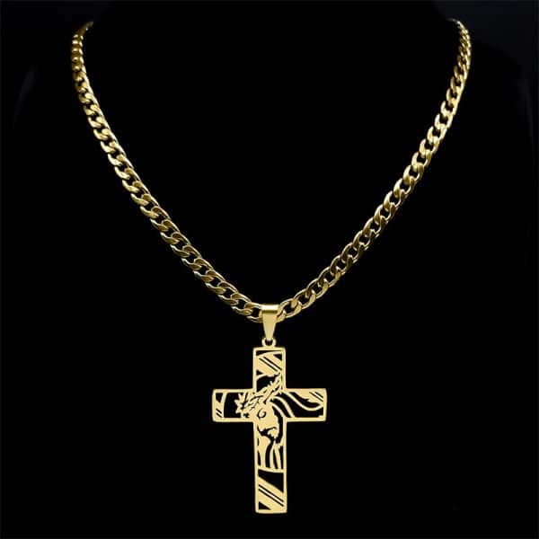 Stainless Steel Gold-plated Pendant Necklace Beads