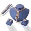 Bridal Necklace Earrings Jewelry 4 PCs Set
