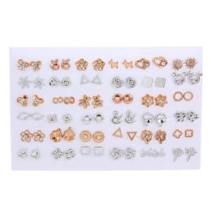 Acrylic set diamond earrings