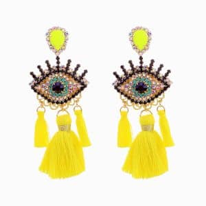 Female eye drop earrings