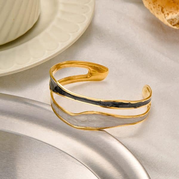 Women's Stainless Steel Drip Bracelet Adjustable Opening