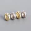 Geometric Circle Horse Eye Zircon Stud Earrings