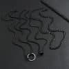 Stainless Steel Necklace Three-dimensional Cylindrical Ring Buckle Titanium Steel Necklace Suit