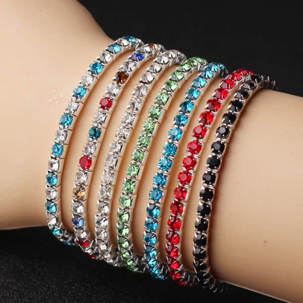 Full Diamond Elastic String Bracelet Female European And American All-matching