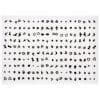 Plastic ear studs simple small geometric set