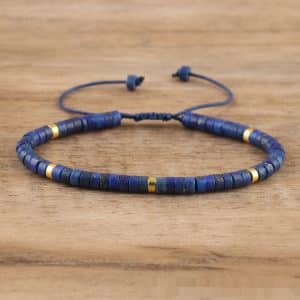 Hot-selling Lapis Spacer Beads Woven Bracelet