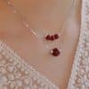 Cinnabar S925 Sterling Silver Necklace Female Niche
