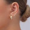 Fashion Ornament Metal Beanie Glass Earrings Set