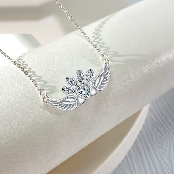 Fashion Personality Heart-shaped Pendant Ornaments Cute Dog's Paw All-match Women's Necklace