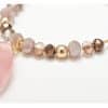 Women Fashion Natural Stone Hoop Earrings With Pink Waterdrop Stone