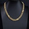 Cuban Link Chain Men Punk Knotted Bracelet Necklace