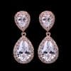 Drop zircon earrings
