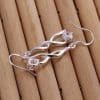 Crystal Spiral Drop Earrings