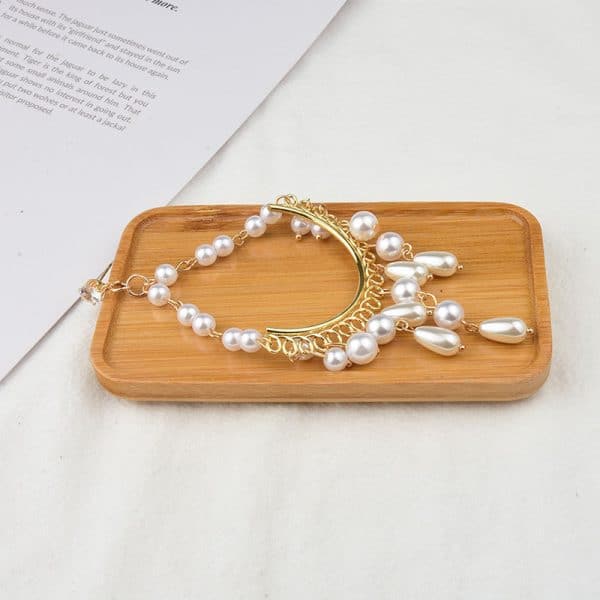 Water drop imitation pearl earrings women