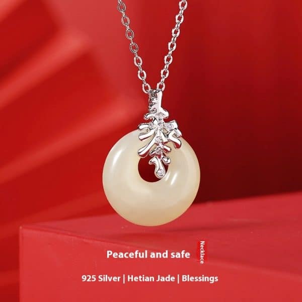 Chinese Style Wheat Necklace Panicle Safe Clavicle Chain