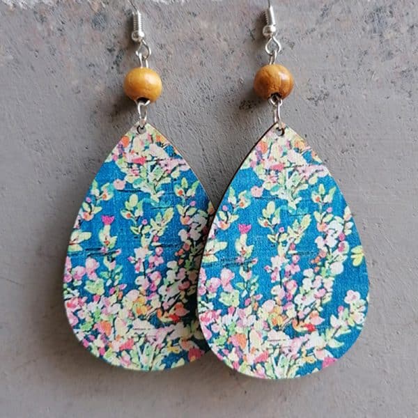 Vintage Ethnic Boho Drop Earrings Floral