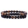 Natural stone volcanic stone set bracelet