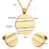Necklace Earrings Set Ladies Stainless Steel Set