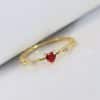 Women's Fashion Personalized Zircon Peach Heart Ring