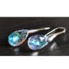 Colored Crystal Drop Earrings