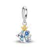 925 Sterling Silver Charm Ocean Starfish Crab Turtle Crystal Flower Bead Charm