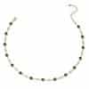 Green Zircon Retro Diamonds Short Clavicle Chain