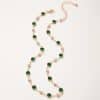 Green Zircon Retro Diamonds Short Clavicle Chain