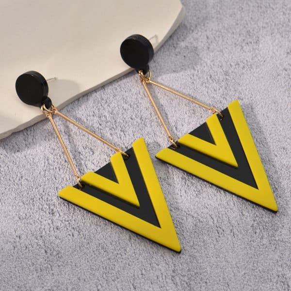 Triangular Water Drop Earrings Exaggerate Personality