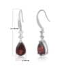 Drop-shaped Natural Garnet S925 Pure Earrings