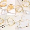 Ladies European And American Pearl Earrings Set Of 4