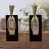 Vintage Geometric Frosty Metal Drop Earrings